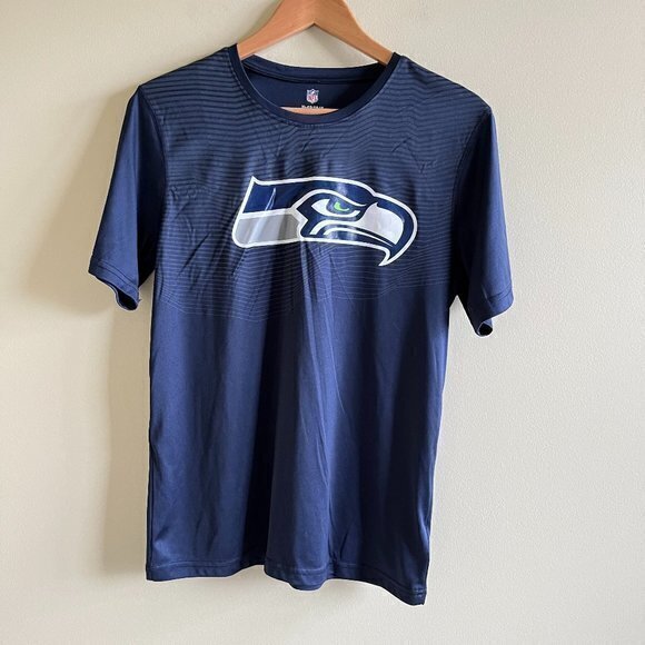 NFL Seattle Seahawks Blue Mens Size XL Short Sleeve Tee Shirt Top Athletic - Picture 1 of 4